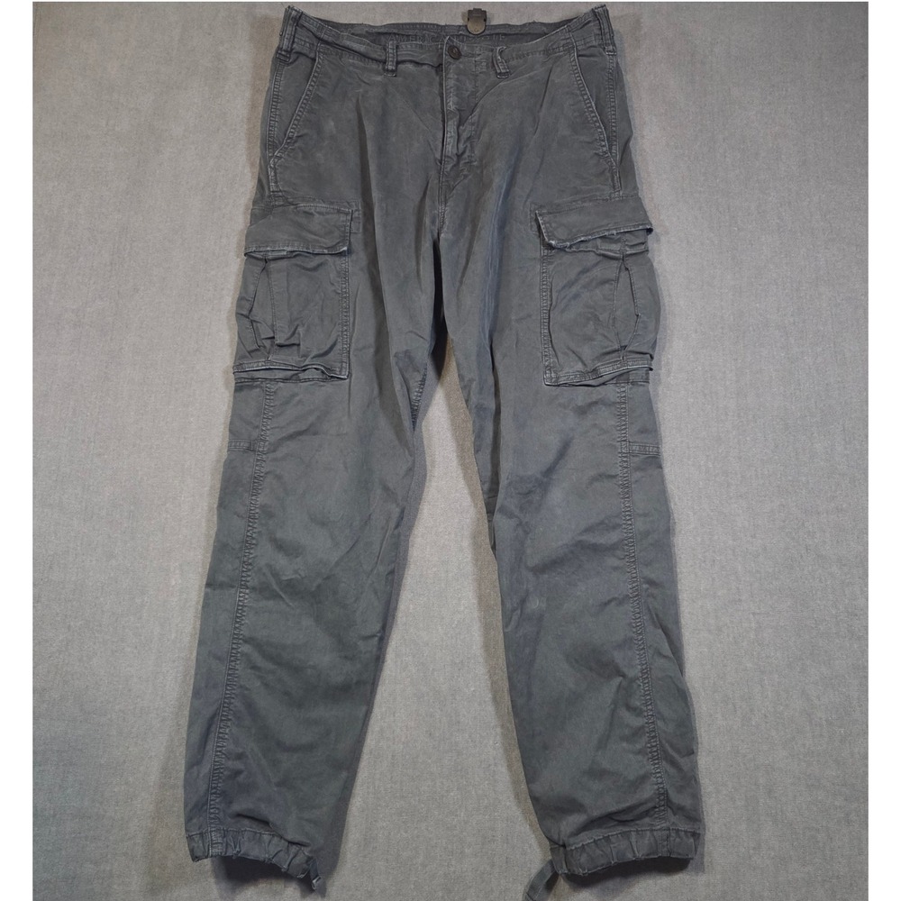 American Eagle Cargo Pants Mens 32x32 Gray Flex Next Level Utility Drawstring